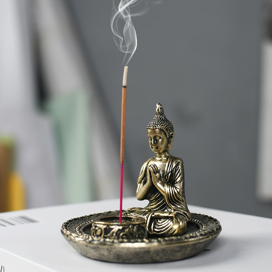 Incensário Buda Dourado em Meditação