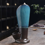 Incensário Cascata Cerâmico Azul Shizen