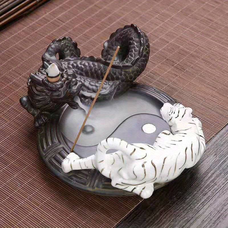 Queimador de Incenso Dragão e Tigre