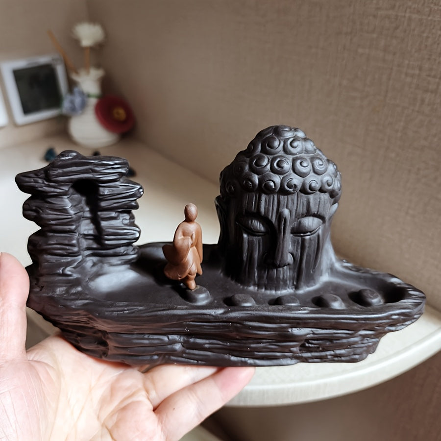 Incensário Buda Meditativo com Cascata