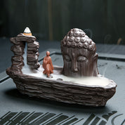 Incensário Buda Meditativo com Cascata