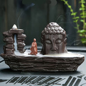 Incensário Buda Meditativo com Cascata