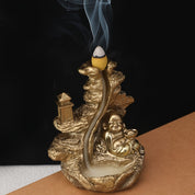 Incensário Cascata Buda Dourado Bodhi