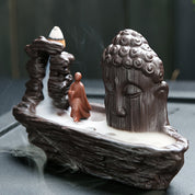 Incensário Buda Meditativo com Cascata