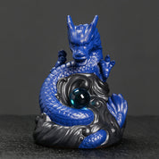  Incensário Cascata Dragão Azul com Esfera de Cristal