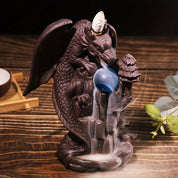 Incensário Cascata Dragão Guardião com Esfera