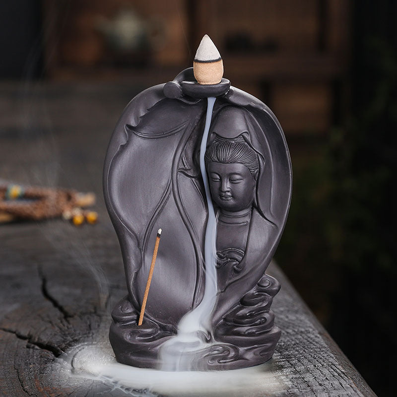 Incensário Cascata Buda com Véu Espiritual