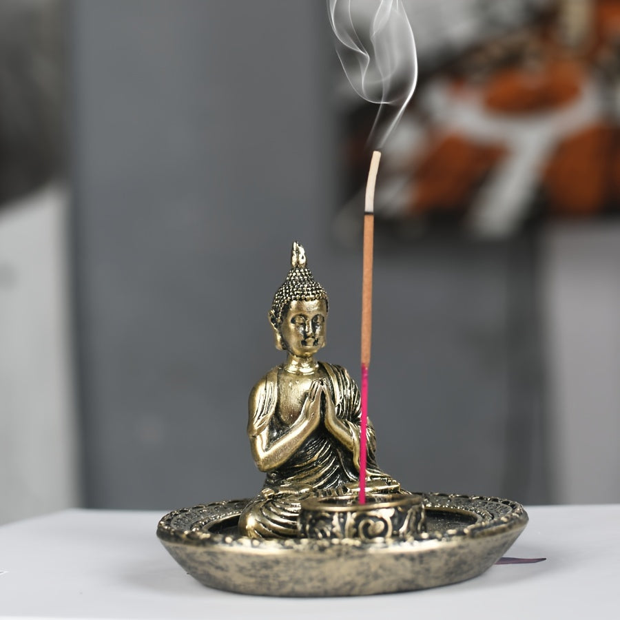 Incensário Buda Dourado em Meditação