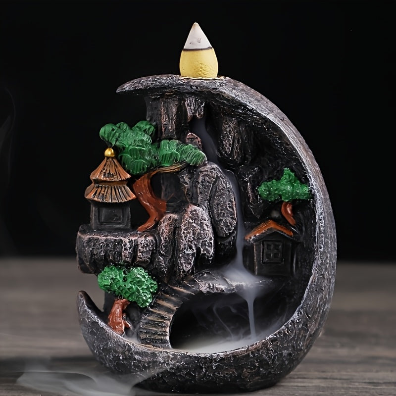 Incensário Cascata Arco Oriental com Montanha Zen