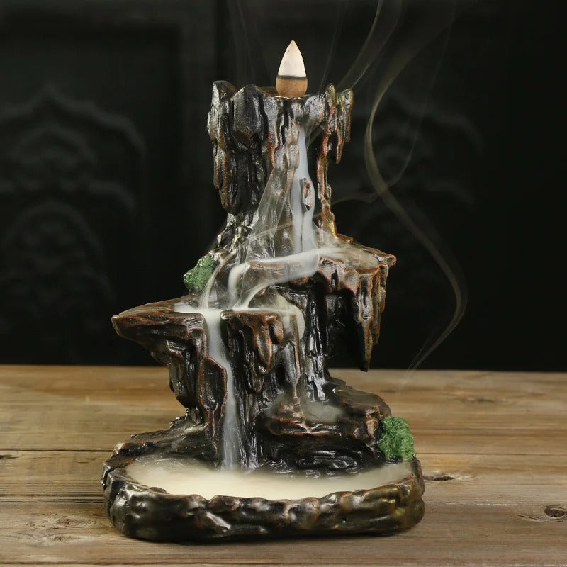  Incensário Cascata Montanha Fluxo Zen