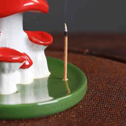 Incensário Cascata Casa Cogumelo Vermelho