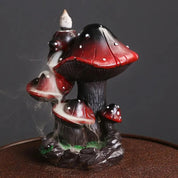 Incensário Cascata Cogumelo Vermelho