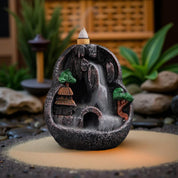 Incensário Cascata Portal Zen com Casa na Montanha