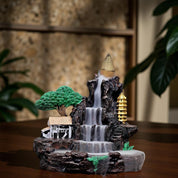 Incensário Cascata Montanha Oriental com Torre Dourada