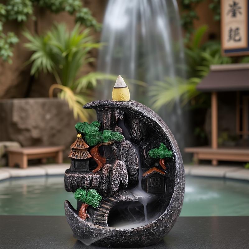 Incensário Cascata Arco Oriental com Montanha Zen